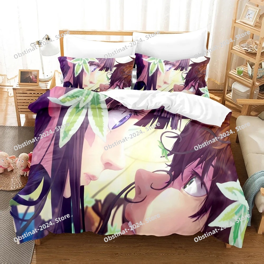 Linen Duvet Cover - Anime frutas cesta conjuntos de cama