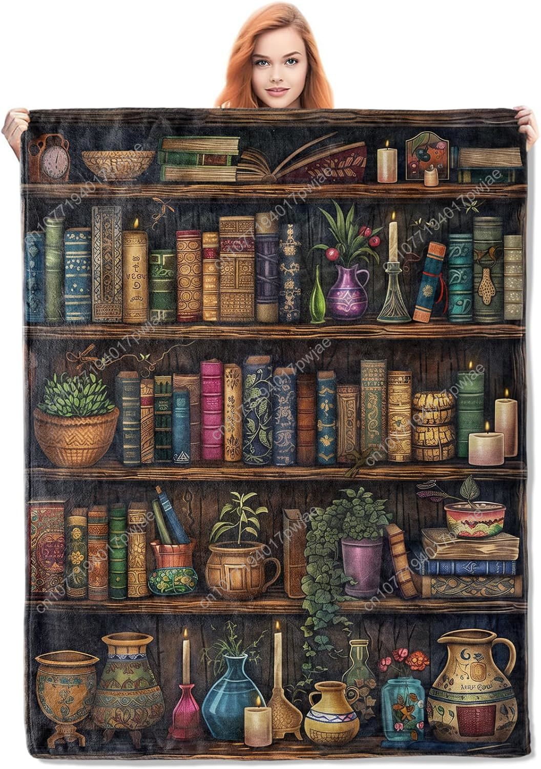 Quality Home Textiles - Cobertor de estante vintage para leitura,