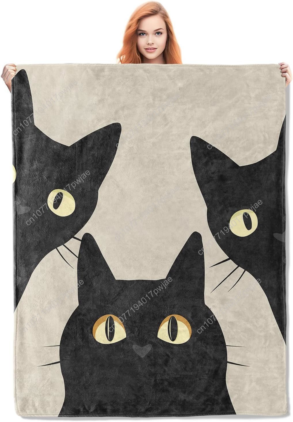 Quality Home Textiles - Cobertor de gato engraçado, presentes para