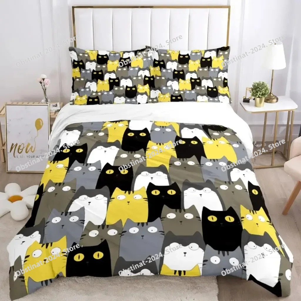 Animais dos desenhos animados  - Linen Duvet Cover avaliação e preço