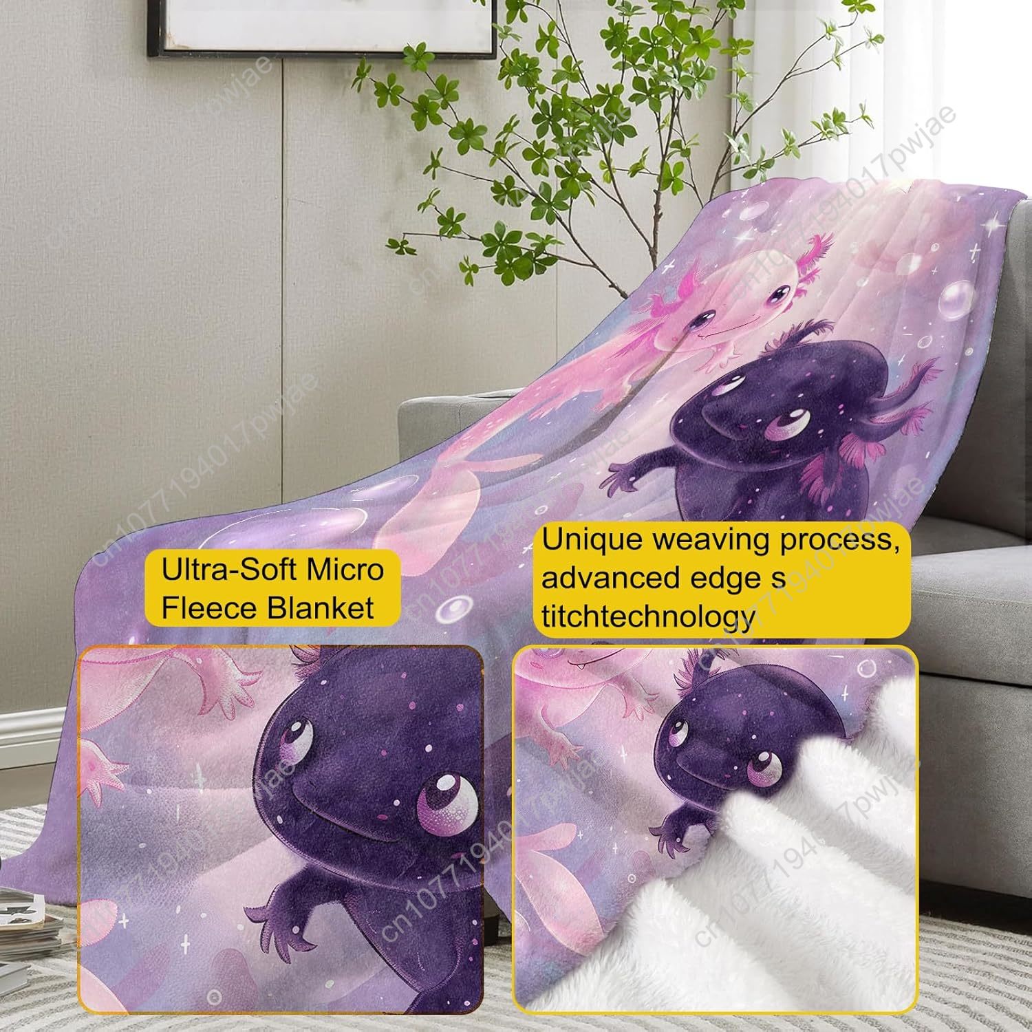 Axolotl cobertor bonito axolot - Quality Home Textiles avaliação e preço