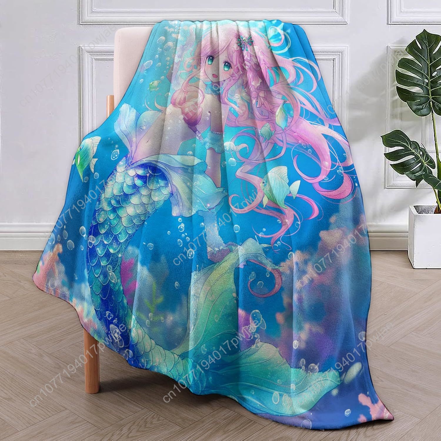 Bonito sereia cobertor dos des - Quality Home Textiles avaliação e preço